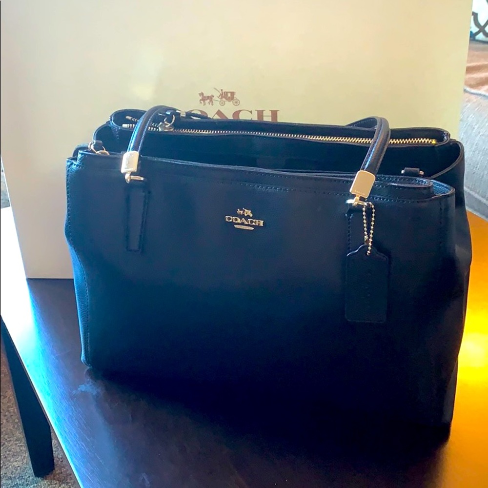 Coach Leather Large Christie Black Caryall